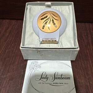 VINTAGE LADY SUNBEAM SHAVEMASTER SHAVER MODEL LS BLUE ORIGINAL BOX